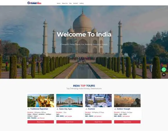 Go Journey India | Trignoweb tourist website development