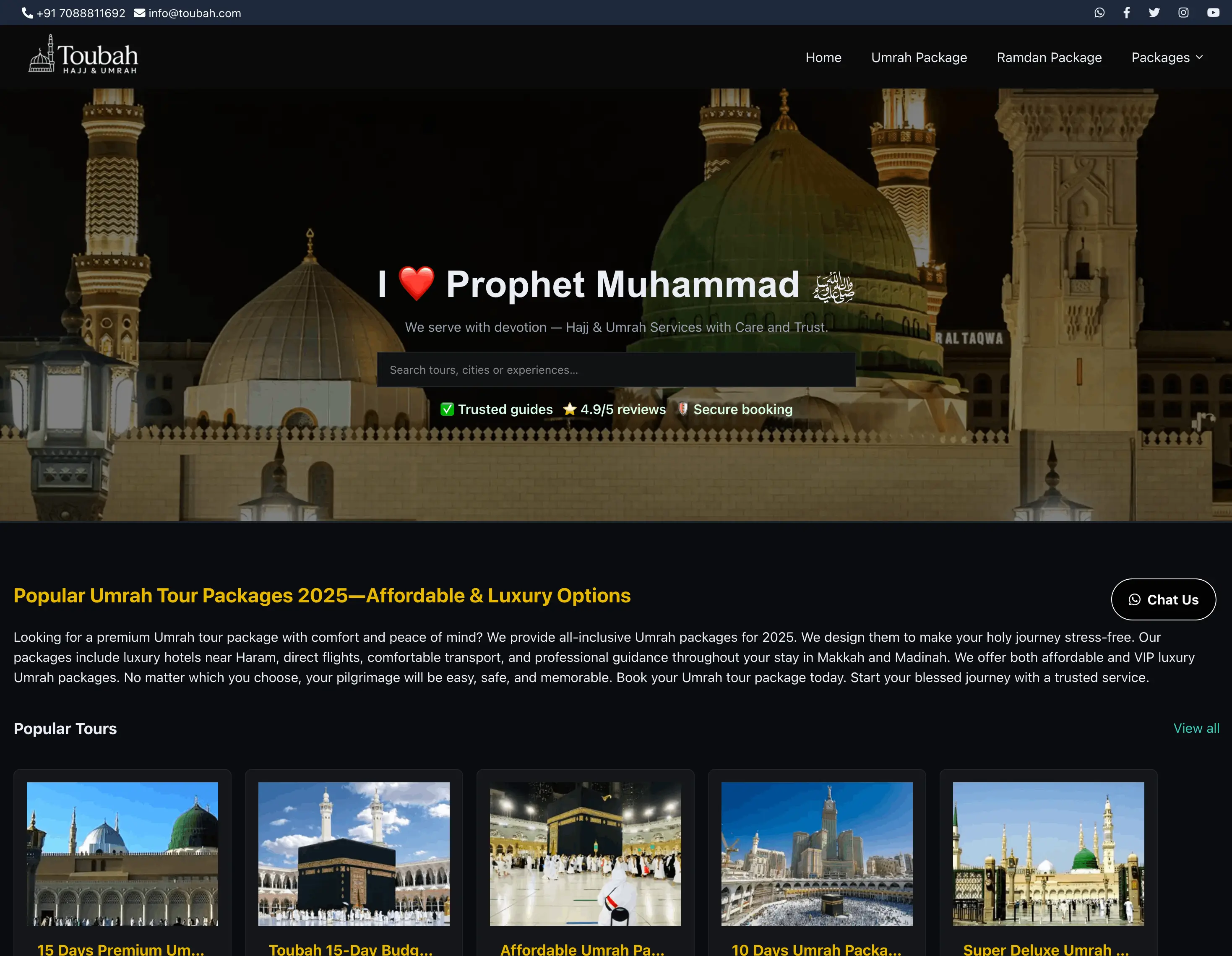 Toubah | Trignoweb Umrah and Hajj website development
