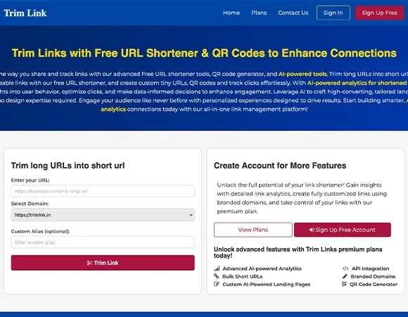 Online Link Generator | Trignoweb sass product company